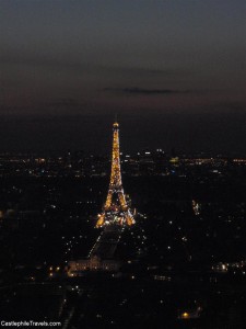 The Eiffel Tower sparkles